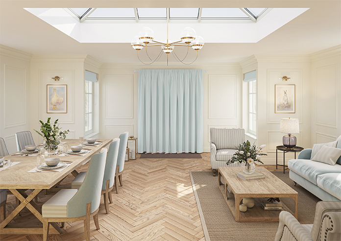 Lace Stripes, Duck Egg - Made to Measure Curtains - Image 15